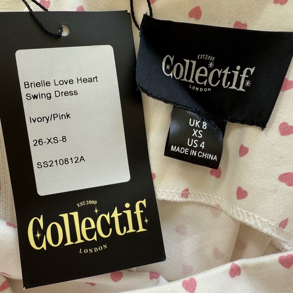Collectif Brielle Love Heart Swing Dress - Picture 8 of 9